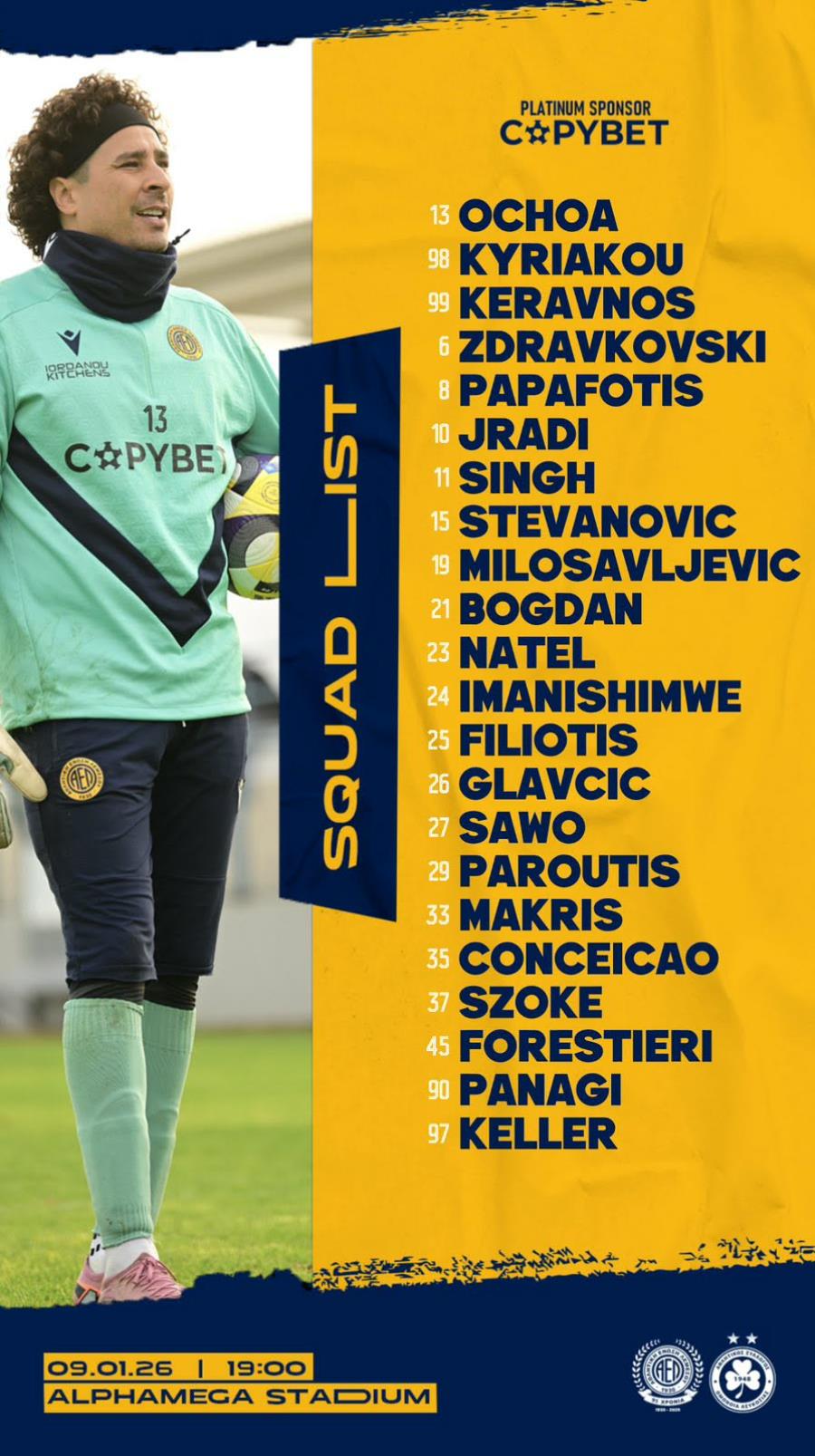 Η αποστολή που ανακοίνωσε ο Μάρτινς για το ντέρμπι με την Ομόνοια – Ποιοι έμειναν εκτός