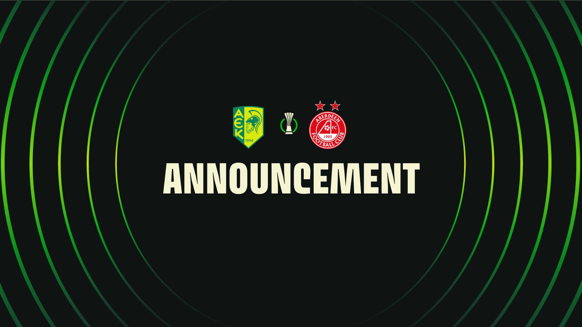 ΑΕΚ: Οι λεπτομέρειες για τον αγώνα με την Aberdeen FC