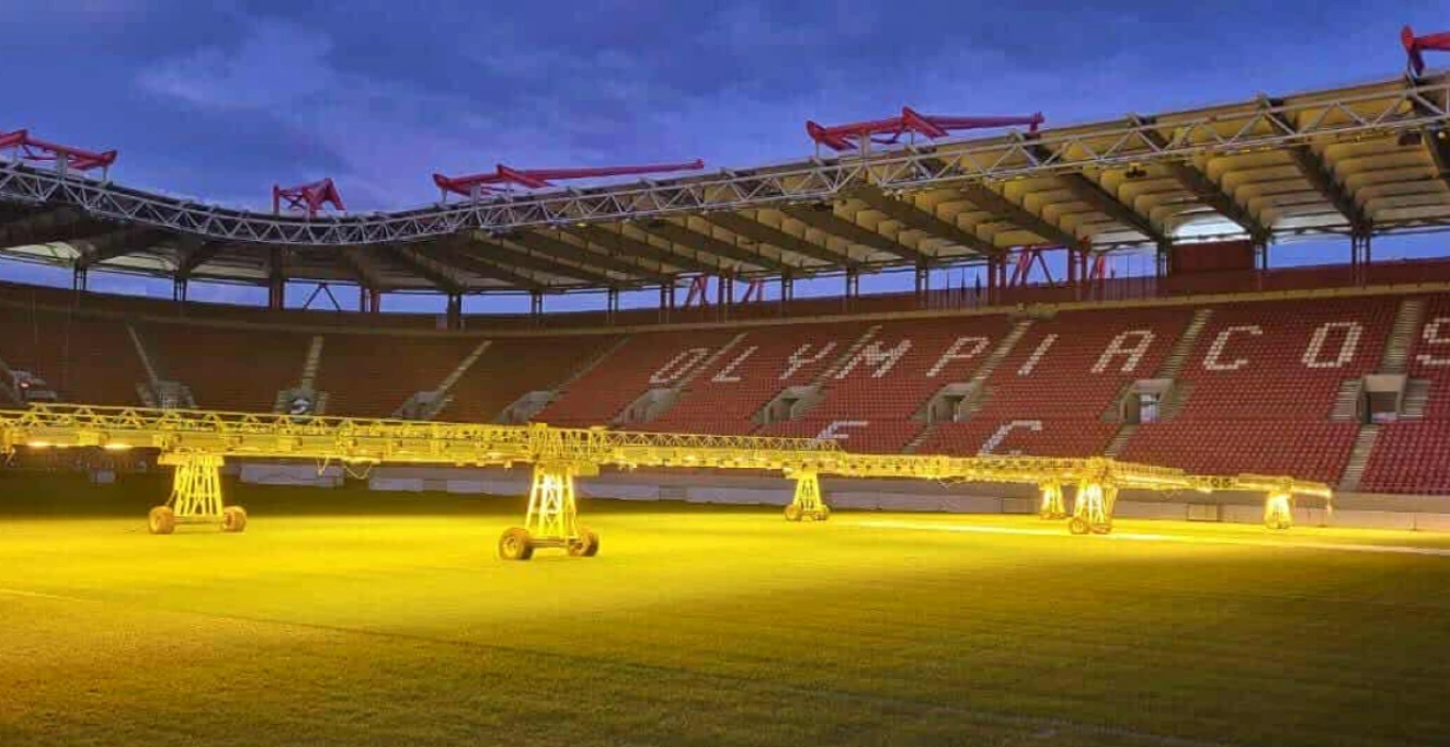 Η καινοτομία του Ολυμπιακού για να διασφαλίσει τη βέλτιστη φροντίδα του χλοοτάπητα στο Καραϊσκάκης