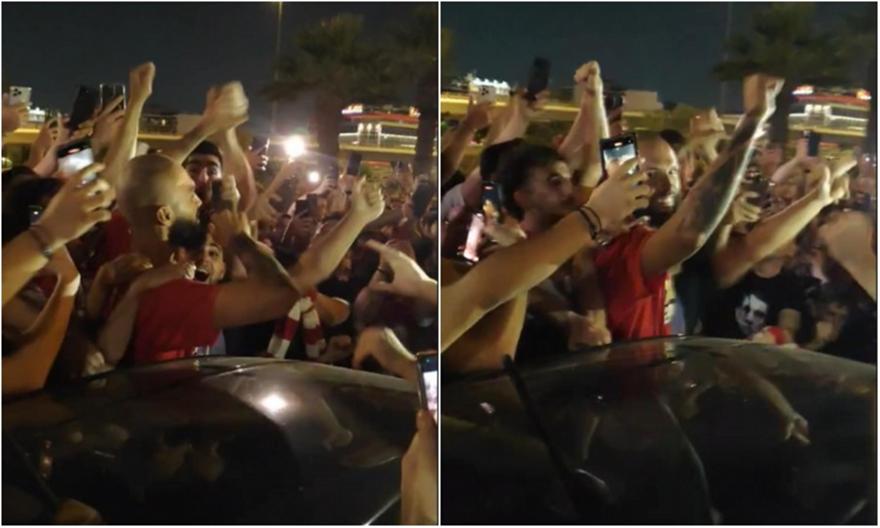 Μυθικό σκηνικό: Οπαδοί του Ολυμπιακού σταμάτησαν το αμάξι του Φουρνιέ και εκείνος βγήκε και έγινε ένα με τον κόσμο!