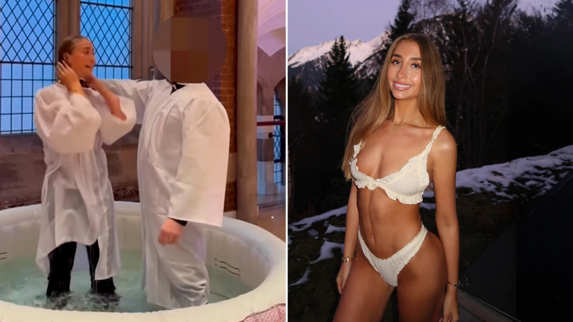 «Στροφή» για σταρ του Only Fans που έγινε διάσημη κάνοντας σεξ με 100 άτομα σε μια μέρα, πόσταρε βίντεο από τη βάπτισή της