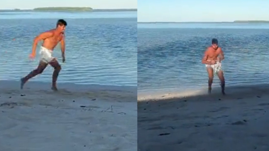 Ποιός μήνας του μέλιτος; Ο Κουρτουά έκανε την παραλία… γήπεδο! (BINTEO)