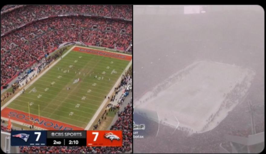 Εντυπωσιακό σκηνικό λόγω χιονιών: Το γήπεδο ντύθηκε στα... λευκά μέσα σε μερικά λεπτά! (BINTEO)