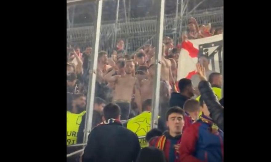 Άσχημο σκηνικό στην κερκίδα της Ατλέτικο: Χαιρέτησαν ναζιστικά στον προημιτελικό απέναντι στην Μπαρτσελόνα (BINTEO)