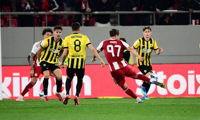 Ολυμπιακός-ΑΕΚ: Το ακυρωθέν γκολ του Γιαζίτσι στο 97' για οφσάιντ στον Πιρόλα (ΦΩΤΟΓΡΑΦΙΑ)