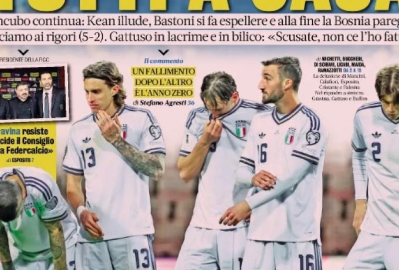 Ο ιταλικός Τύπος για το ΚΑΖΟ της «Σκουάντρα Ατζούρα»: «Ντροπή, Εθνικό σοκ και καταστροφή» (ΦΩΤΟΓΡΑΦΙΕΣ)