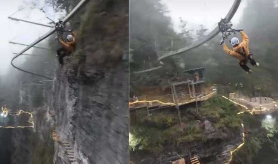 Κίνα: Η εναέρια zipline διαδρομή που κόβει την ανάσα στα 280 μέτρα (ΒΙΝΤΕΟ)