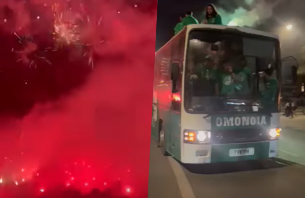 ΟΜΟΝΟΙΑ 29Μ: Χαμός στο κέντρο της Λευκωσίας για την άνοδο - Φοβερο PYRO η Θύρα 9!