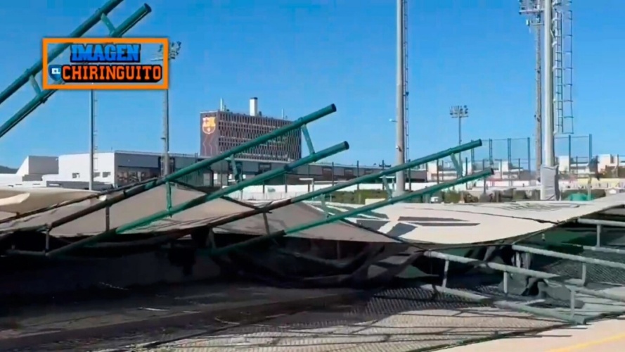 Κατέρρευσε τοίχος στο προπονητικό κέντρο της Μπαρτσελόνα από τους θυελλώδεις ανέμους! (ΒΙΝΤΕΟ)