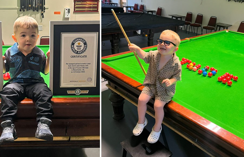 Δεν θέλει μπιμπερό, μόνο στέκα: Δύο ετών ο διπλά παγκόσμιος ρέκορντμαν στο μπιλιάρδο