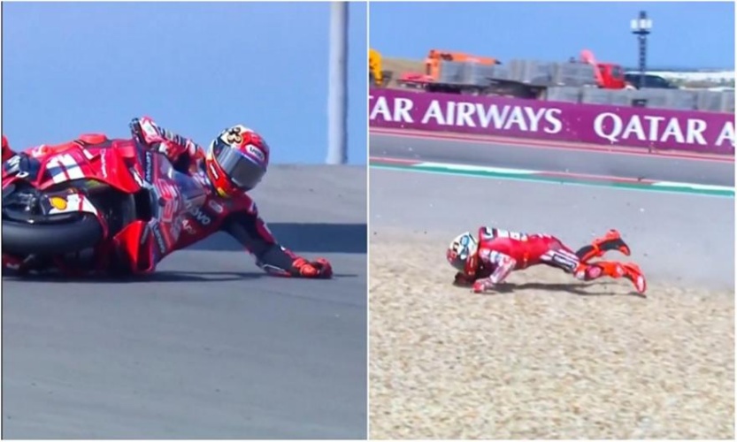 Τρομακτική πτώση για τον Μαρκ Μάρκεθ που έχασε τον έλεγχο της μηχανής του (ΒΙΝΤΕΟ)