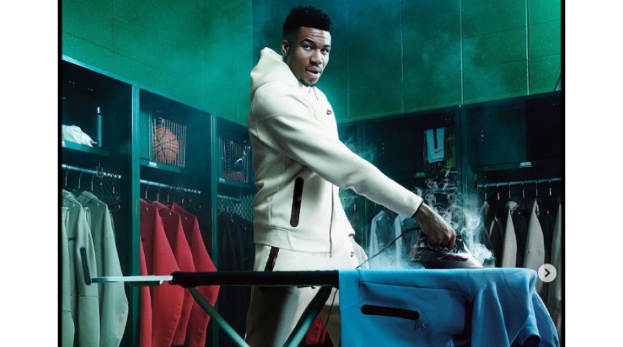 Ακόμα και στο σιδέρωμα τα… σπάει ο Γιάννης Αντετοκούνμπο! (BINTEO)