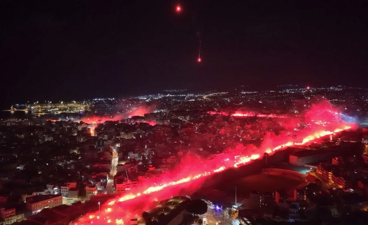 ΟΦΗ: BINTEO που κόβει την ανάσα, το Ηράκλειο στις φλόγες για τα 100 χρόνια