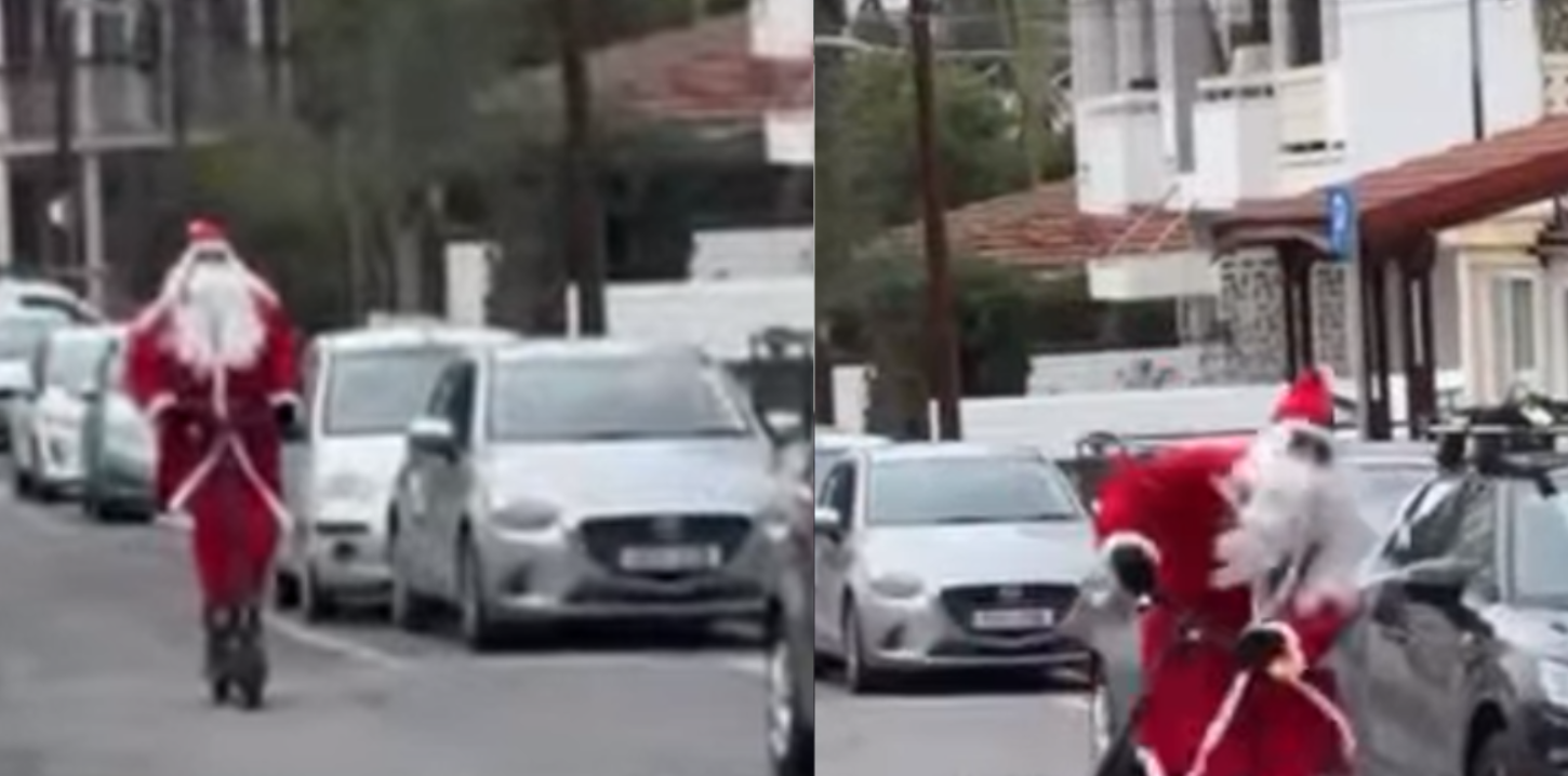 Ουπς! Παραλίγο απρόοπτο για… Άγιο Βασίλη σε δρόμο της Κύπρου – Το βίντεο που έγινε viral