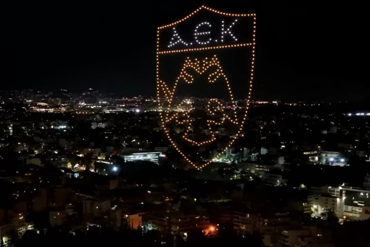 ΑΕΚ: Το επικό drone show για τη φιέστα – Δικέφαλος Αετός, Αγιά Σοφιά και Κούπα