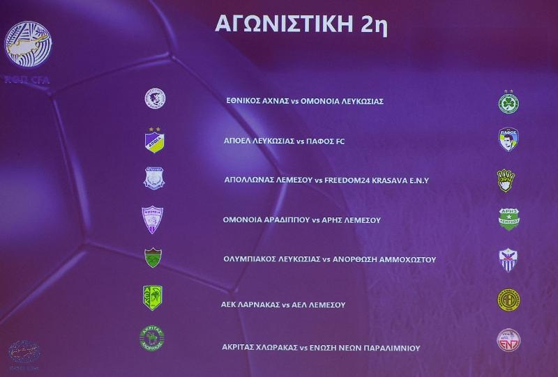 Το πρόγραμμα της 2ης αγωνιστικής της Cyprus League by Stoiximan