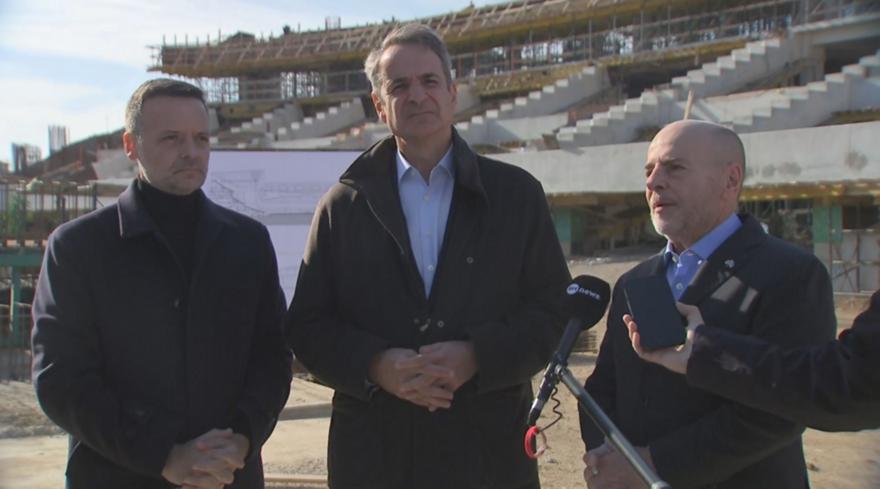 Αυτοψία Αλαφούζου, Μητσοτάκη και Δούκα στον Βοτανικό – «Το γήπεδο προχωράει, θα είναι έτοιμο το 2027»