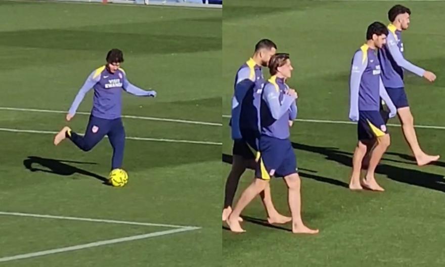 Επαφή με τη φύση και προπόνηση… δίχως παπούτσια για τους παίκτες της Ατλέτικο!