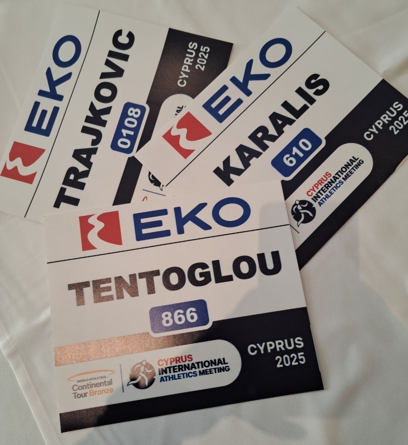 Ιδιαίτερη επιλογή αριθμών για Τεντόγλου, Καραλή, Τράικοβιτς στο EKO Cyprus International Athletics Meeting