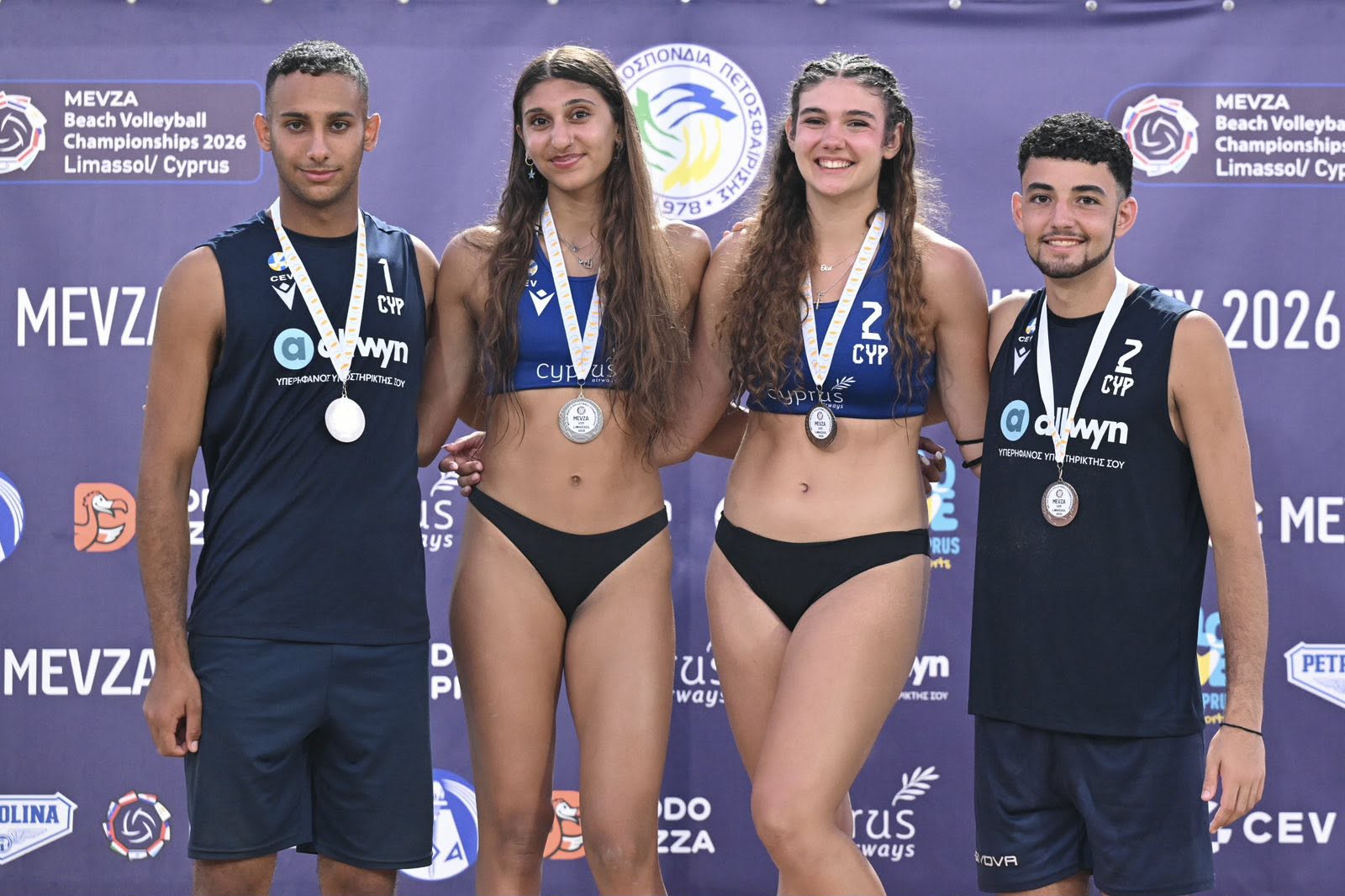 Δύο ασημένια μετάλλια για την Κύπρο στο MEVZA Beach Volleyball U18/U20 Championship!